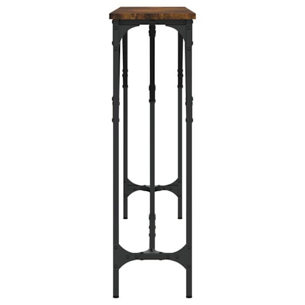 Konsolbord praktiskt för en organiserad entré 140 x 23 x 75 cm ingenjörsträ och metall DEC031783 kastanj