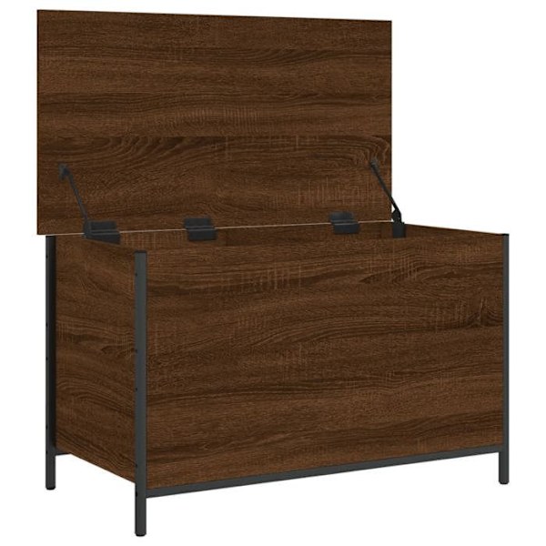Banc banquette med opbevaringsrum 80 x 42,5 x 50 cm ingeni træ farve egetræ brun DEC024742 kastanj