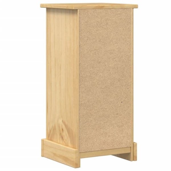 Natbord med 4 skuffer 35 x 32,5 x 74 cm massiv fyrretræ DEC033901 kastanj