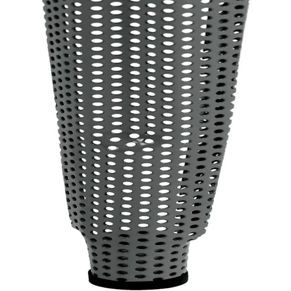 Set med 4 barstolar med fotstöd, design i industriell stil, stapelbara i perforerat metall, grå 10_0004511 Grå