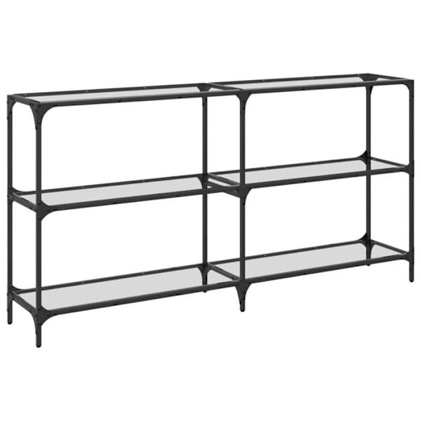 Funktionsdygtig og stilfuld konsolbord med hylder 158,5 x 30 x 81 cm stål og glas DEC031348 Flerfärgad