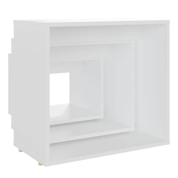 Set om 3 vita sidobord i agglomerat DEC032694 Vit
