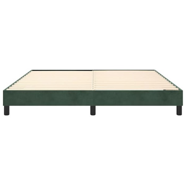 Sommier - TDL - 160x200 cm - Tumma vihreä samettikangas - 2 paikkaa - Helppo kokoaminen Mörkgrön
