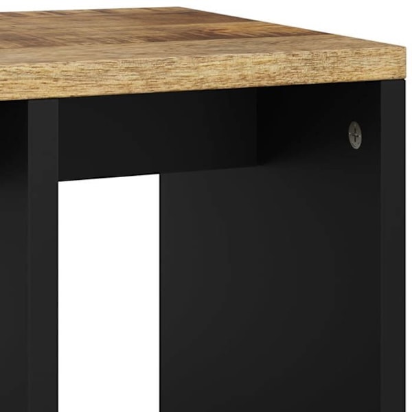 Sideboard med 2 åbne rum 40 x 31 x 46 cm mango-træ og ingeniør træ brun og metal DEC032895 kastanj