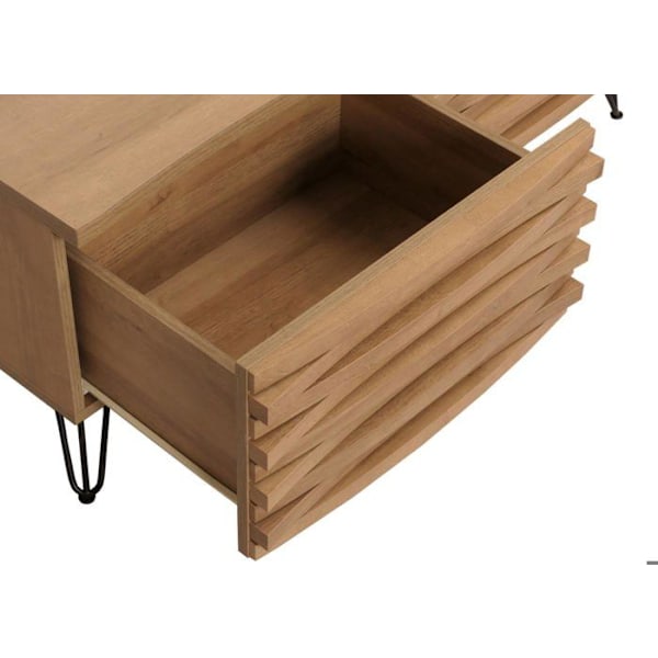 Soffbord vardagsrumsbord med 2 lådor mangoträ och metall 46x110x55 cm 04_0008458 kastanj