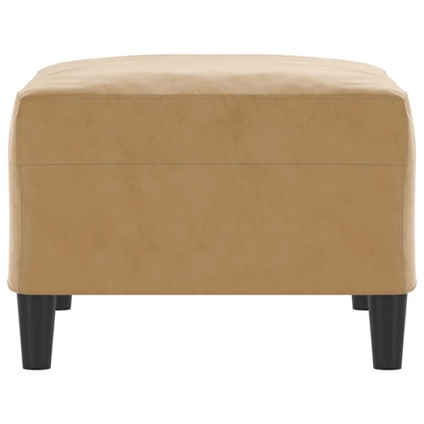 Fotpall för säng 70 x 55 x 41 cm i brun sammet DEC030445 Flerfärgad