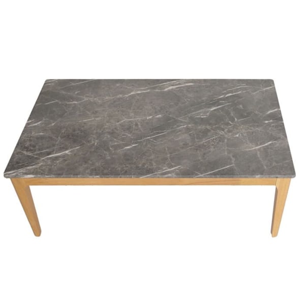 Bordbord, sidobord i trä med HDF-skiva 46x120x70 cm, marmorutseende 04_0008461 kastanj
