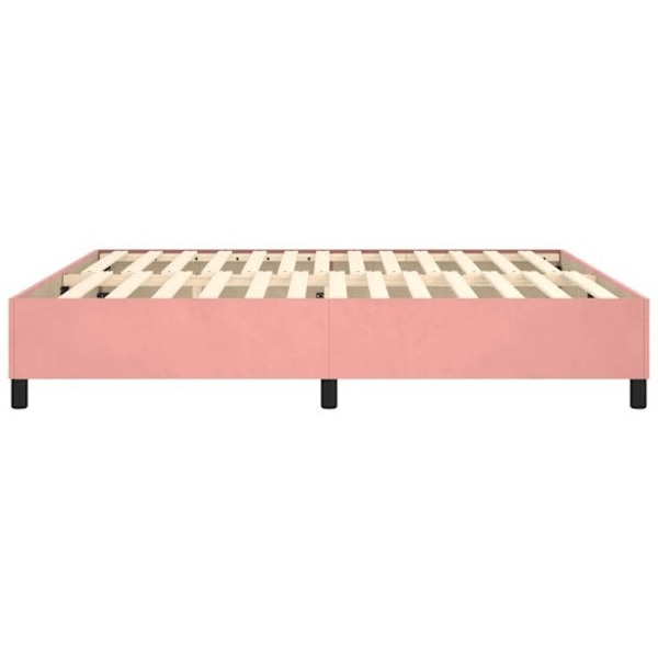 Sommier - TDL - 180x200 cm - Sammet rosa - 2 personer - Leveres samlet Rosa