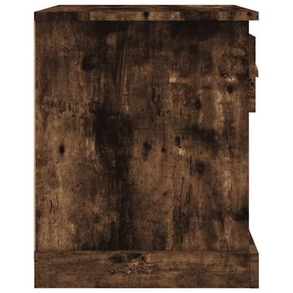 Nattbord med skuffe og åpen seksjon 39 x 39 x 47,5 cm brun ingeniørtre DEC033548 kastanj