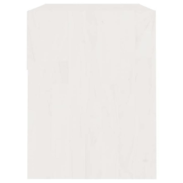 Sæt med 2 natborde med skuffe og åbent rum 40 x 31 x 40 cm hvidt fyrretræ DEC034902 Vit