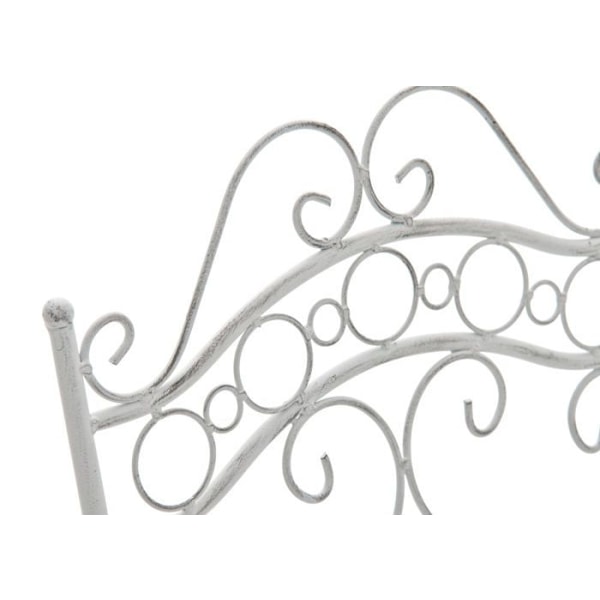 Havemøbel terrasse balkon design rustikt i hvid patineret smedejern 10_0003005 Vit