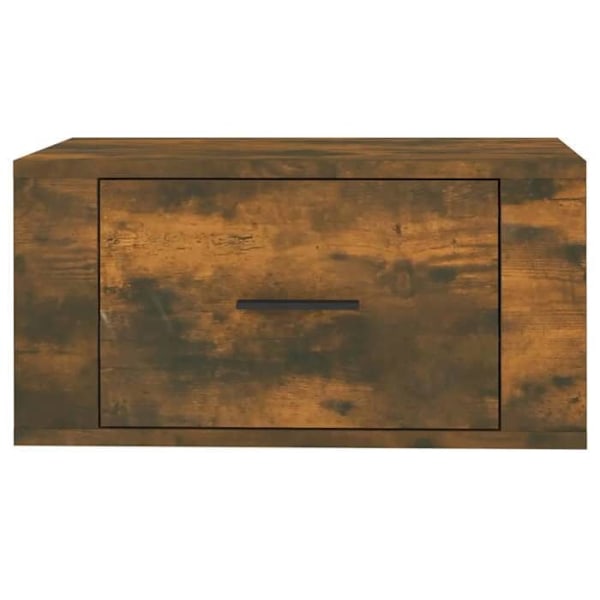 Væghængt natbord med skuffe 50 x 36 x 25 cm i brun ingeniørtræ DEC034262 kastanj