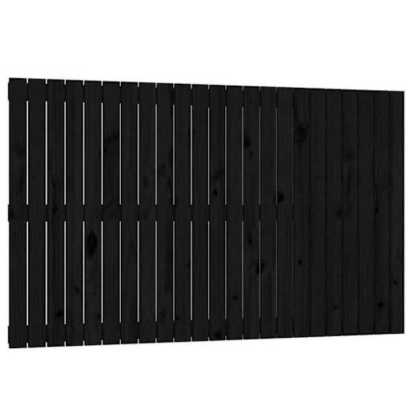 Sänggavel tillbehör sovrum väggfäste pallet stil 147 gånger 3 gånger 90 massivt trä svart Svart