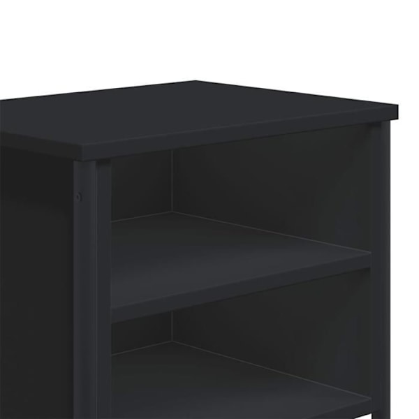 Sæt med 2 natborde med åben opbevaringsrum 40 x 30 x 40 cm sort ingenieretræ DEC035504 kastanj