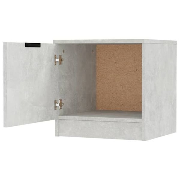 Nattbord med rum med dør 40 x 39 x 40 cm grå ingeniørtræ DEC034017 kastanj