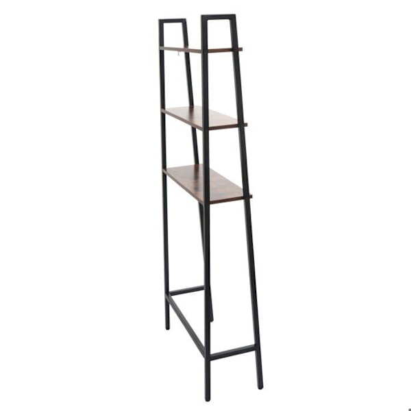 jalkahylly kylpyhuoneen säilytys pesukone teollinen metalli ja puu 155x64x25 cm 04_0008692 kastanj