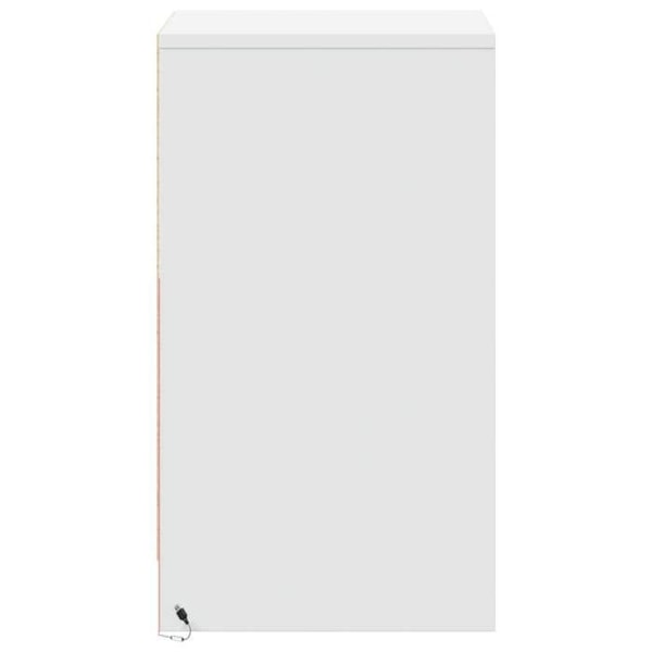 Natskab med 3 skuffer og LED 38 x 34 x 61 cm i hvidt ingeniørtræ DEC032765 Vit