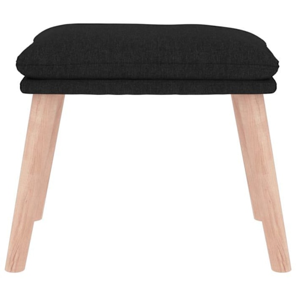 Repose fødder taburett 45 x 29,5 x 35 cm sort stof DEC030469 Svart
