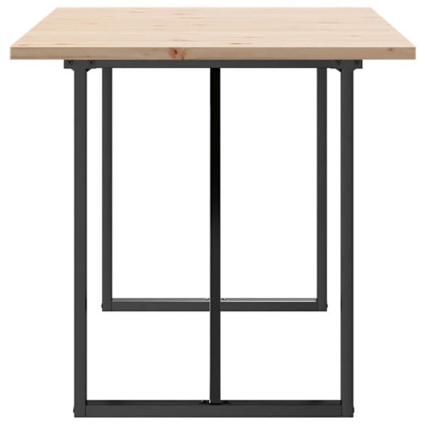 Teollinen muotoilupöytä ruokailuhuoneeseen 140 x 80 x 75,5 cm mäntyä ja terästä DEC036783 kastanj