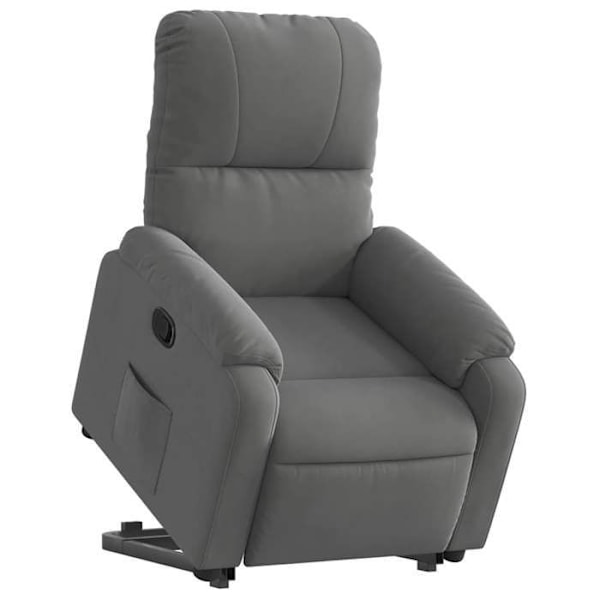 Stol med avkopplingsfunktion, bekväm stoppning, elektrisk lyftfunktion i grå mikrofiber DEC027962 Grå