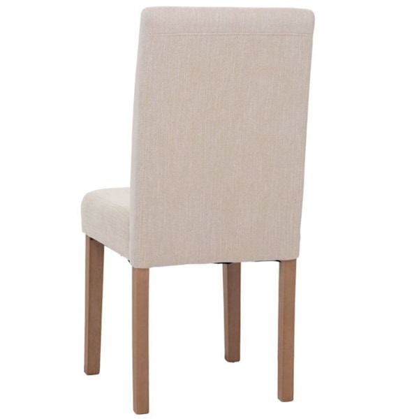 Set med 6 matstolar med hög rygg i creme färgad chenille och ljusa ben 04_0007635 Grädde