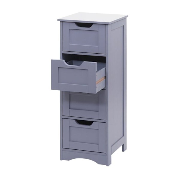 Coode pieni 4 laatikollinen säilytyskaluste 80 x 30 x 26 MDF harmaa Grå
