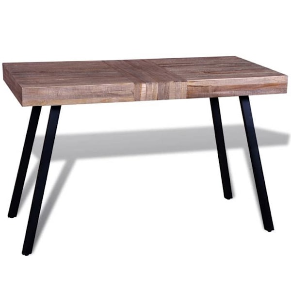 Afløbsbord 119 x 58 x 76 cm i genbrugt teaktræ og jern DEC032577 Flerfärgad