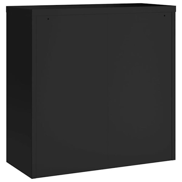 Caissons à tiroirs meuble de bureau avec portes verrouillables 90 x 40 x 90 cm i sort stål DEC024595 Svart