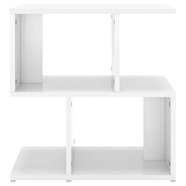 Sæt bestående af 2 natborde med hylder 50 x 30 x 51,5 cm i hvid højglans ingeniørtræ DEC035041 Vit