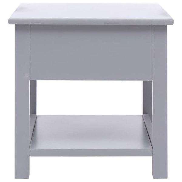 Sidebar-table til sofa med skuffer 40 x 40 x 40 cm paulownia træ grå DEC032440 kastanj