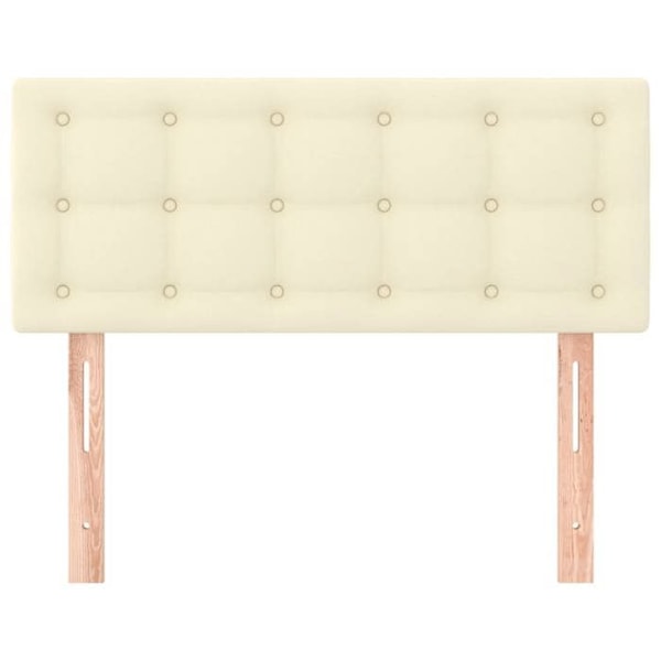 Sänggavel - Kräm - 100x5x78/88 cm - Syntetläder - Klassisk - Hållbar Grädde