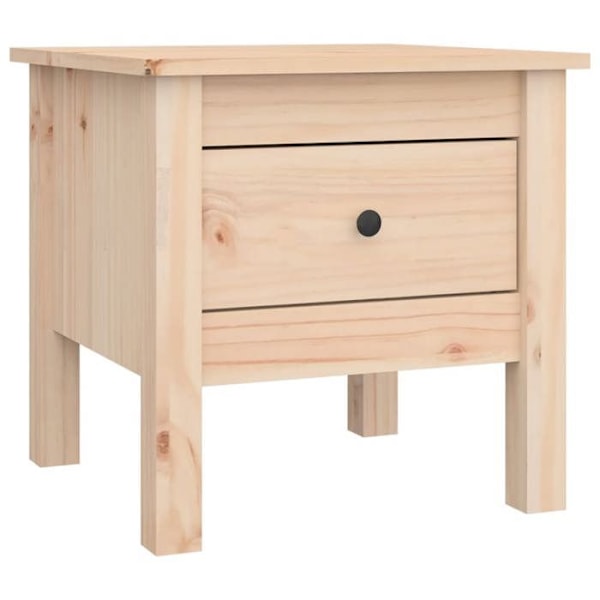2 kpl yöpöytiä laatikolla 40 x 40 x 39 cm käsittelemätöntä mäntyä DEC032610 kastanj