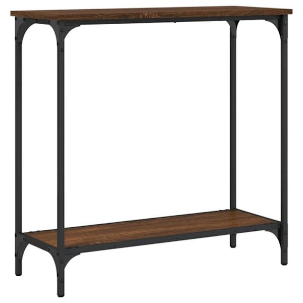 Konsolbord praktiskt för en organiserad entré 75 x 30,5 x 75 cm ingenjörsträ och metall DEC031880 kastanj