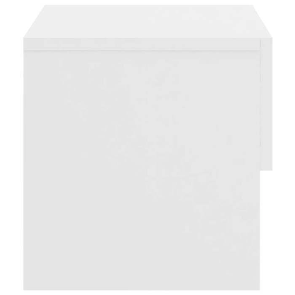 Væghængt natbord 46 x 29,5 x 30 cm i hvidt ingeniørtræ DEC034219 Vit