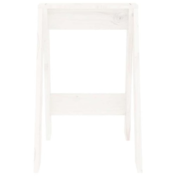 Taburett sittplats köksstol design enkel 40 x 40 x 60 cm vit furu DEC026404 Vit