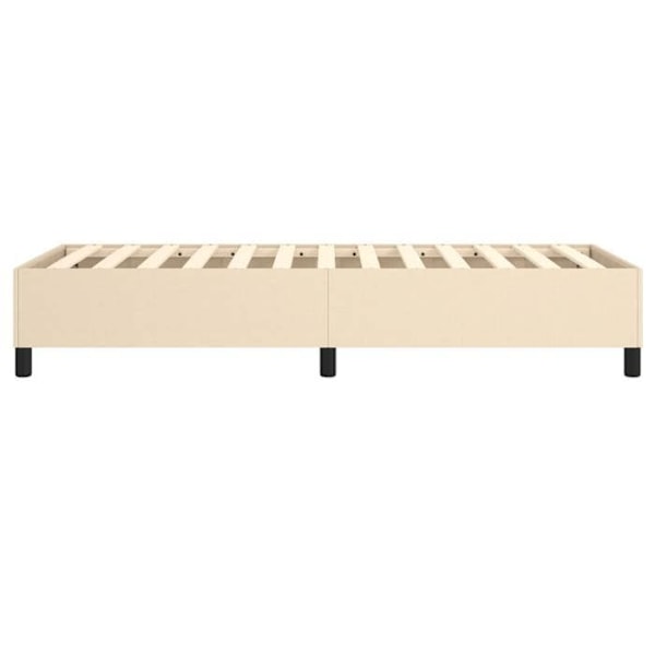 Sengebund med lameller på ben, sengeframe 100x200 cm, creme stof TDL0207277 Grädde