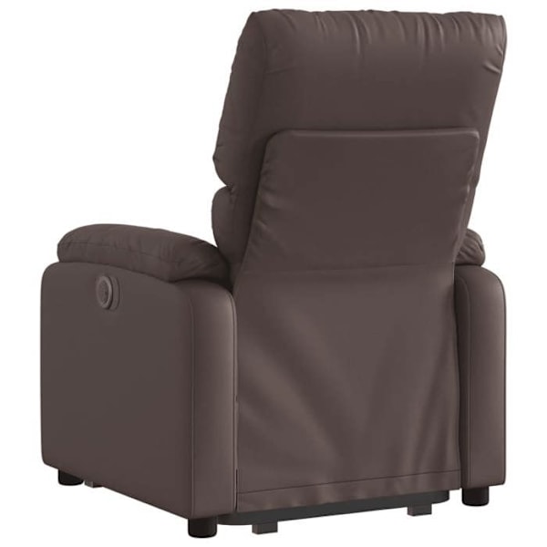 Fauteuil relax TV med elektrisk løftefunktion, meget komfortabel i brunt PVC DEC028426 kastanj