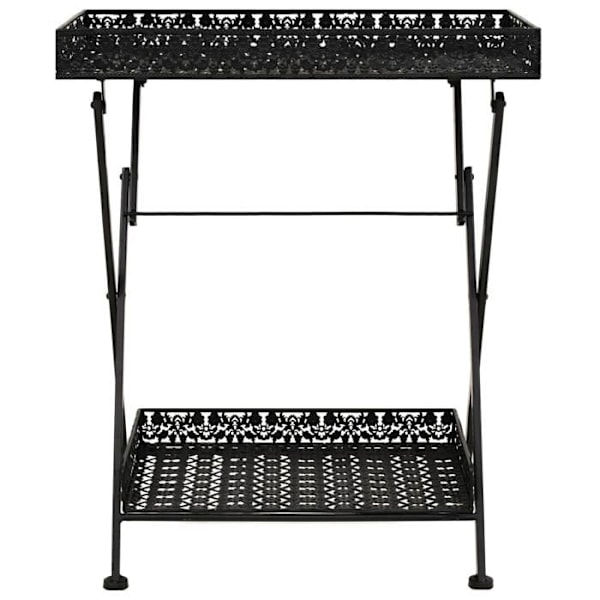 Sammenklappelig sidebord 58 x 35 x 72 cm i sort metal DEC032589 Metall