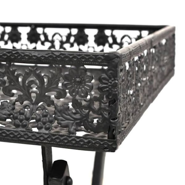 Sammenklappelig sidebord 58 x 35 x 72 cm i sort metal DEC032589 Metall