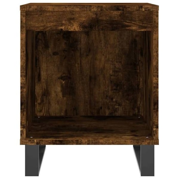 2 kpl yöpöytiä avoimella lokerolla 40 x 35 x 50 cm ruskea puu ja metalli DEC035099 kastanj
