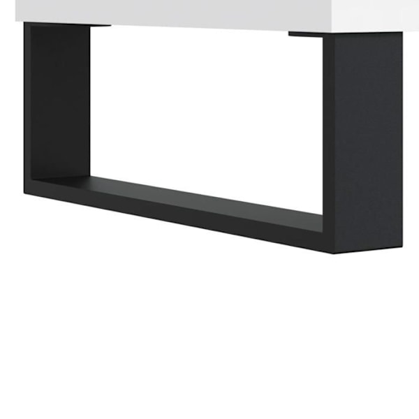 Sæt med 2 natborde med åbent rum 40 x 30 x 50 cm hvidt ingeniørtræ DEC034897 Vit