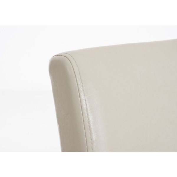 Spisebordsstol x1 moderne design i creme PVC med sorte træben 10_0002024 kastanj