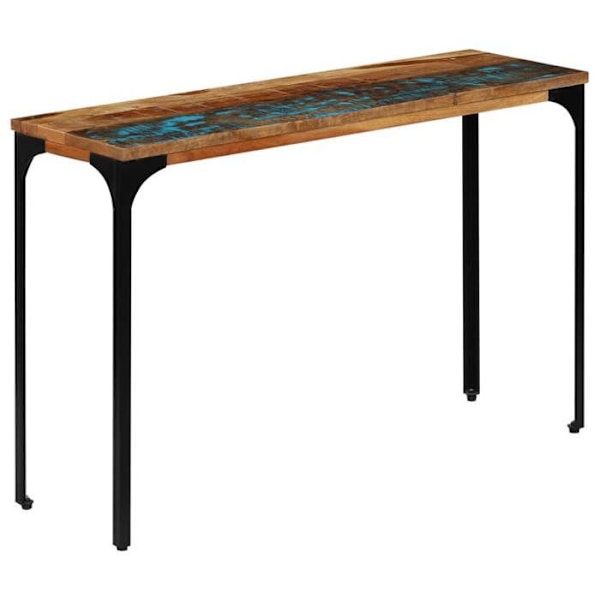 Modern hall console table, sidetable 120 x 35 x 76 cm, återvunnen trä och stål DEC031547 kastanj