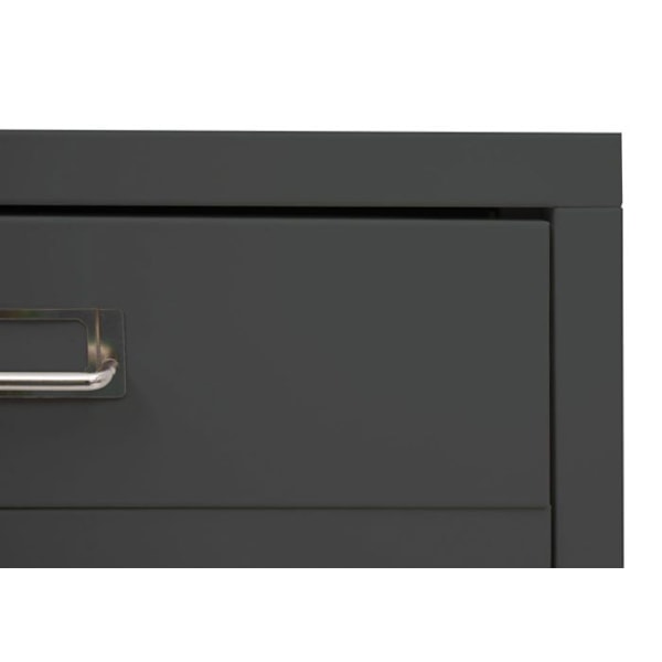 Caisson à tiroirs de bureau 55x40x41 cm 4 tiroirs en acier gris foncé 04_0008267 Grå