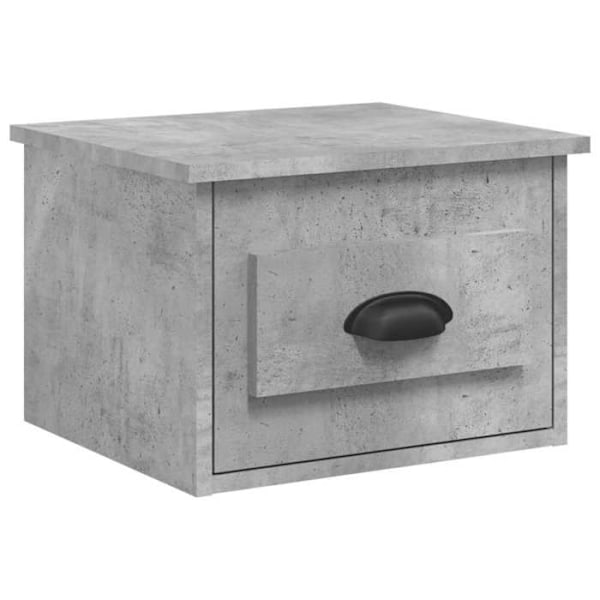 Sæt med 2 væghængte natborde med skuffe 41,5 x 36 x 28 cm grå ingeniatræ DEC036083 kastanj