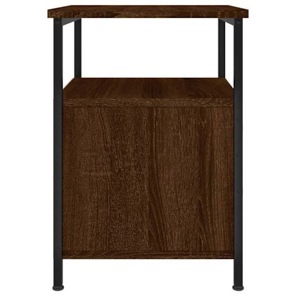 Sæt af 2 natborde med to skuffer og hylde 34 x 35,5 x 50 cm ingeniertræ brun og jern DEC035825 kastanj