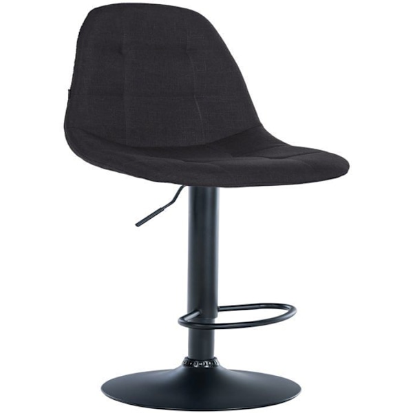 Baari stool x1, säädettävällä jalustalla, kääntyvä, mustasta kankaasta valmistettu istuin, musta metallirunko 10_0004841 Metall