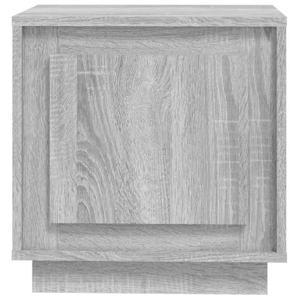 Set med 2 sängbord med fack med dörr 44 x 35 x 45cm ingenjörsträ grå DEC035741 kastanj