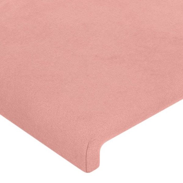 Hovedgærde - Ikke specificeret - 100x5x78/88 cm - Rosa velour - Klassisk stil - 2 dele Rosa
