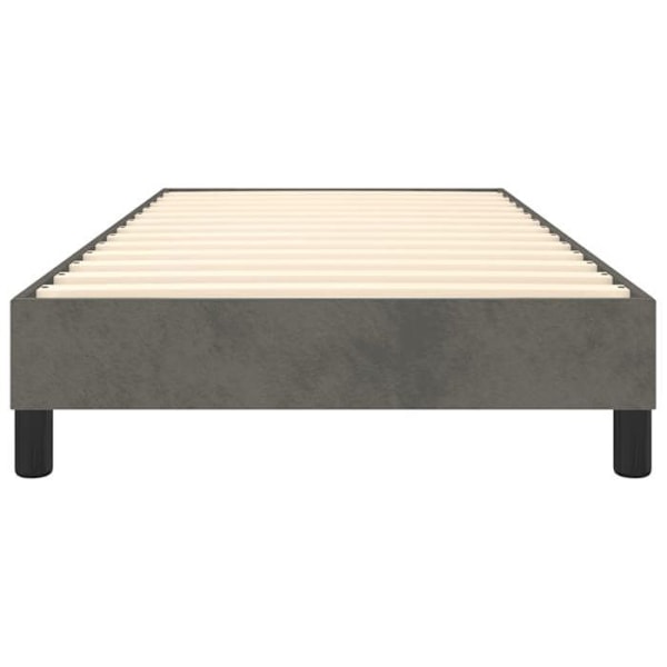 Sengebund - TDL - 80x200 cm - Mørkegrå velour - 1 plads - Leveres samlet Mörkgrå